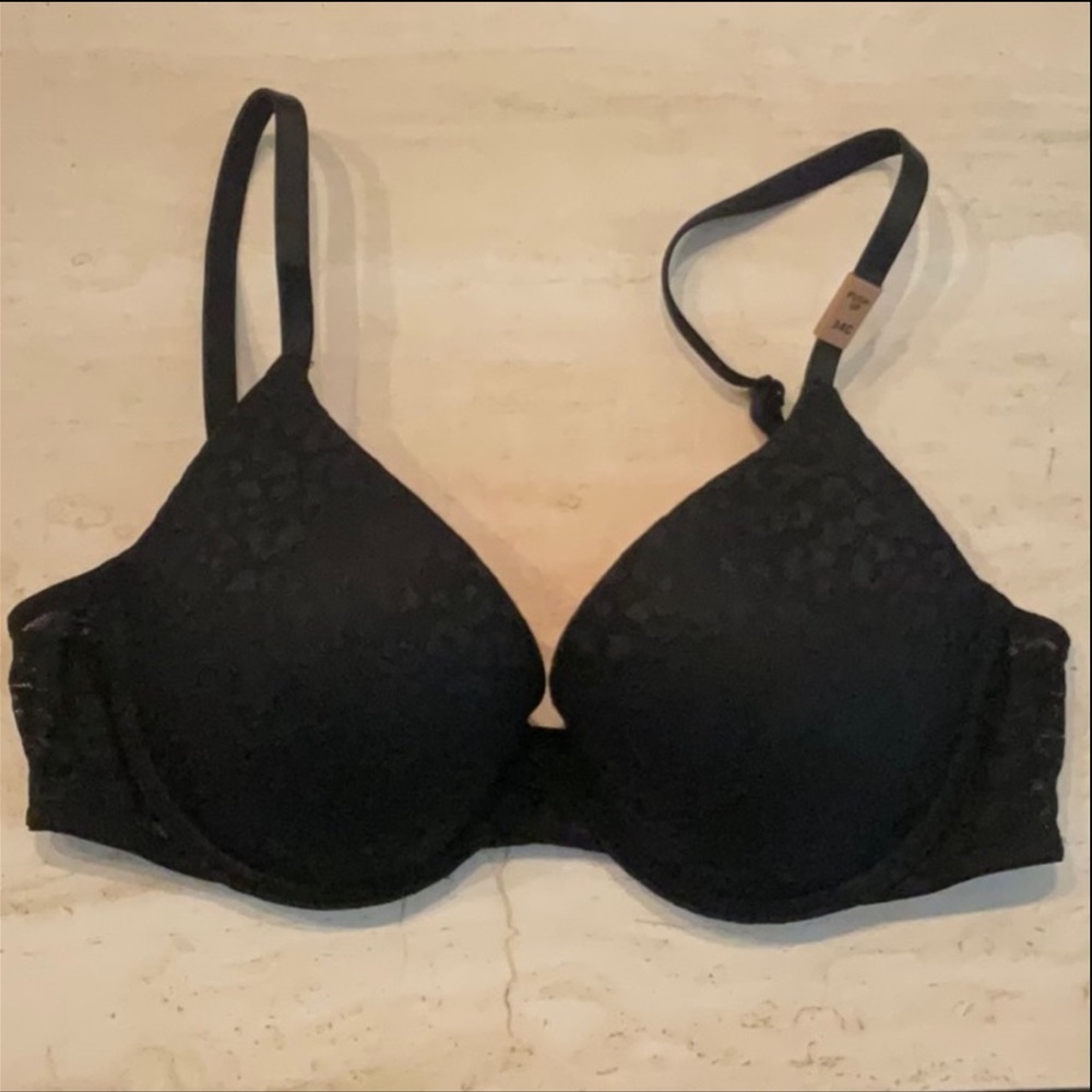 Victoria’s Secret Pink Push Up Padded Bra VS Wear Everywhere Size 34C New Black - Picture 16 of 16